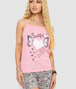 Пижама женская с принтом, цвет розовый, 238R3141