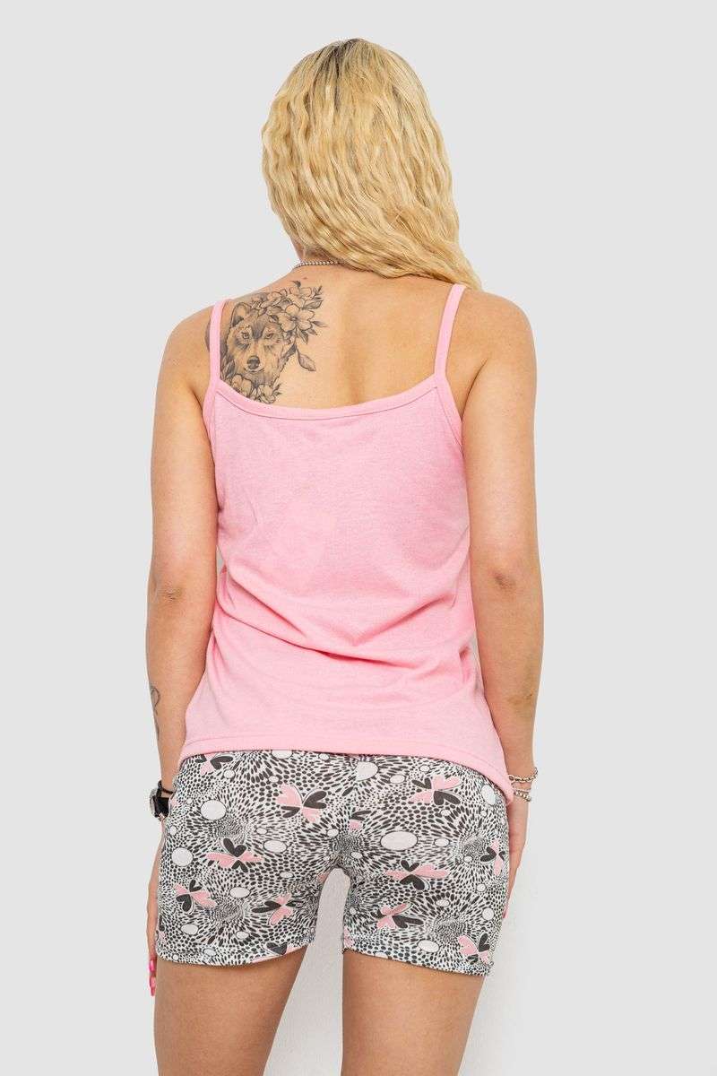 Пижама женская с принтом, цвет розовый, 238R3141 — изображение 4