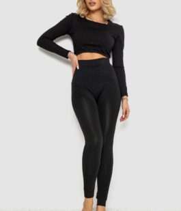 Лосини на меху, цвет черный, 139RA970