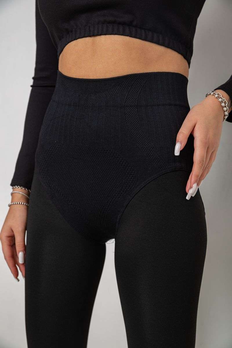 Лосини на меху, цвет черный, 139RA970 — изображение 5