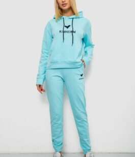 Спортивный костюм женский двухнитка, цвет голубой, 214R1419-007