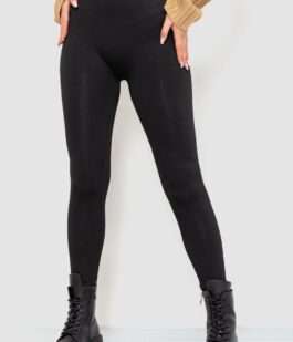 Лосины бесшовные на флисе, цвет черный, 139R822