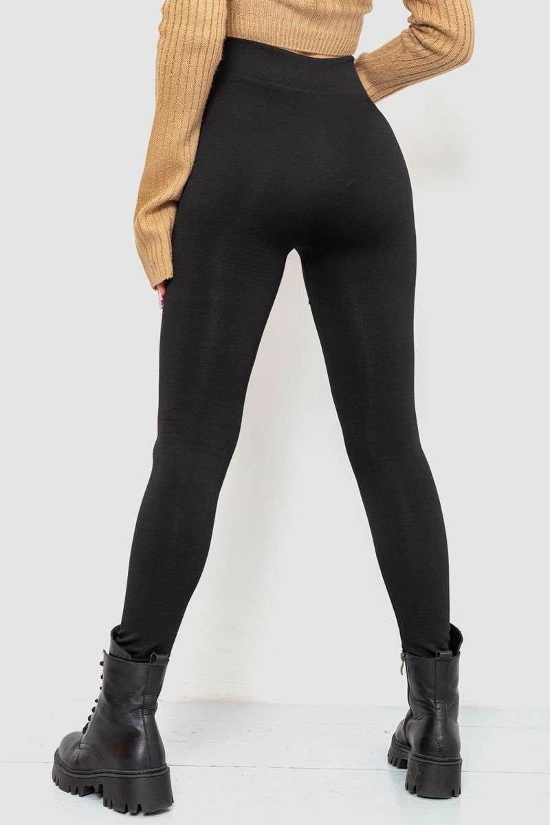 Лосины бесшовные на флисе, цвет черный, 139R822 — изображение 5