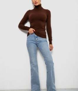 Гольф женский однотонный, цвет шоколадный, 204R921