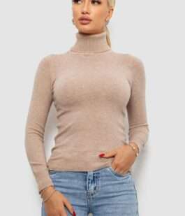 Гольф женский однотонный, цвет бежевый, 204R921