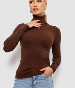 Гольф женский однотонный, цвет шоколадный, 204R921