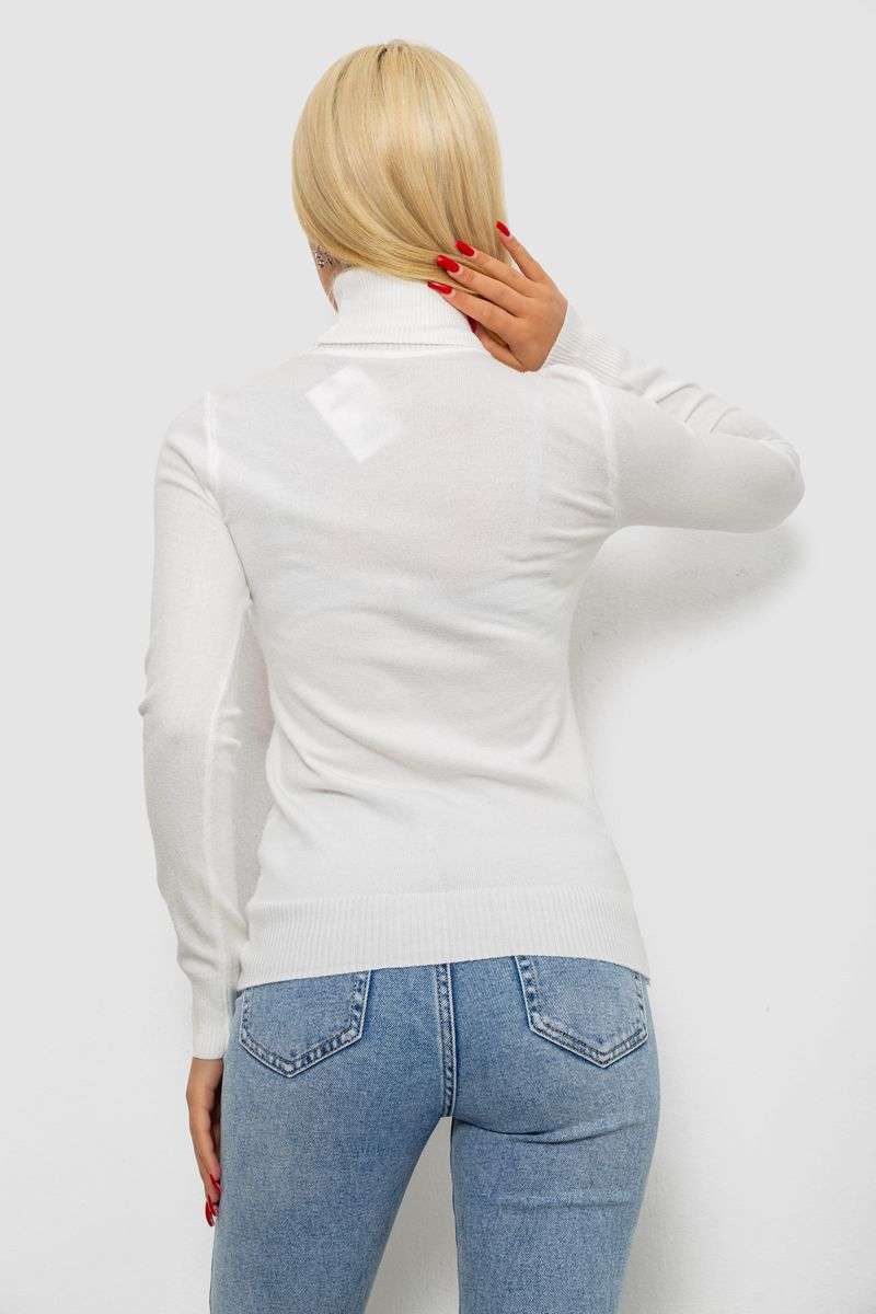 Гольф женский однотонный, цвет белый, 204R921 — изображение 4