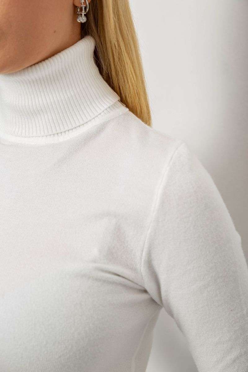 Гольф женский однотонный, цвет белый, 204R921 — изображение 5