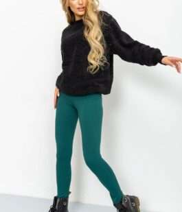 Свитшот женский меховой Тедди, цвет черный, 102R5204