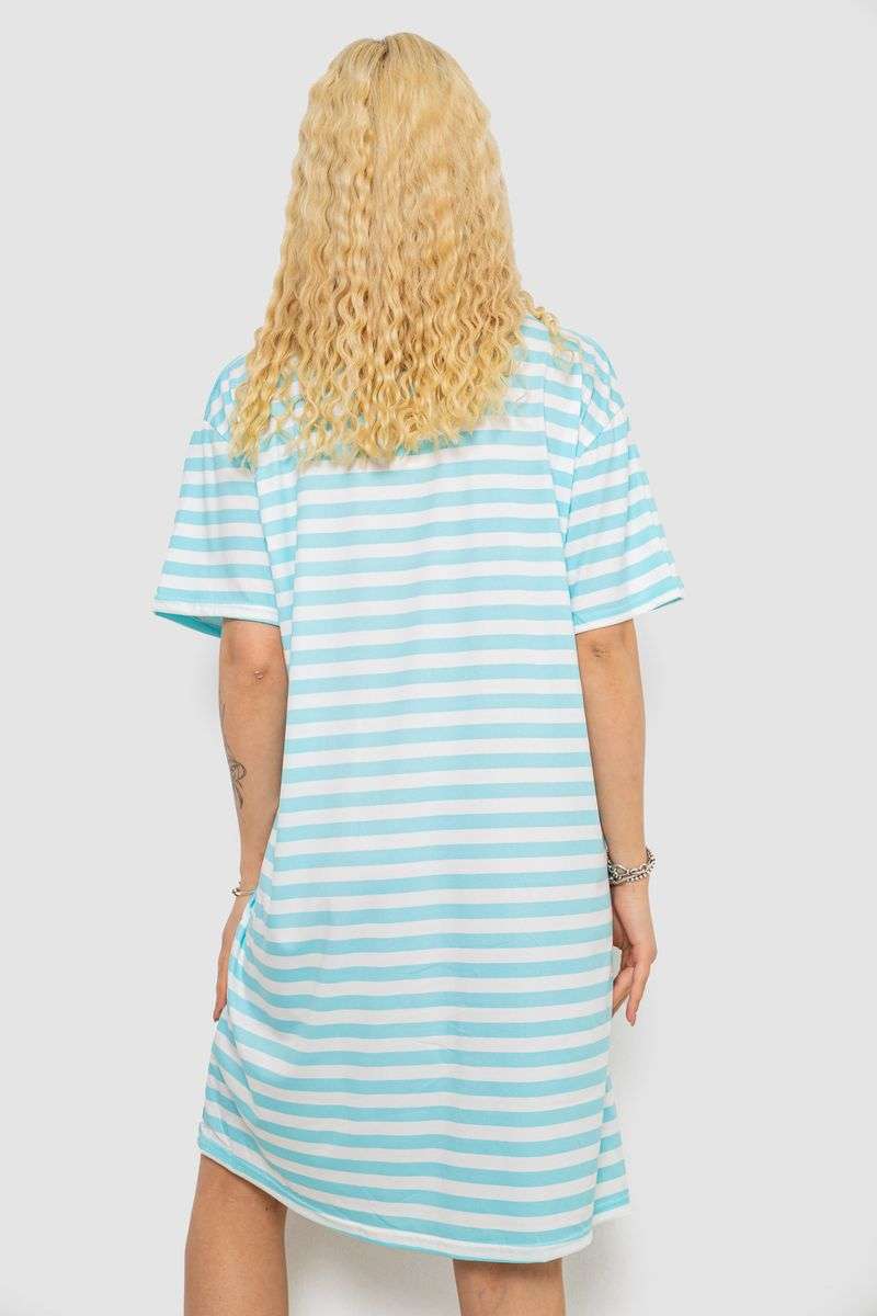 Ночная рубашка, цвет бело-бирюзовый, 238R335-7 — изображение 4