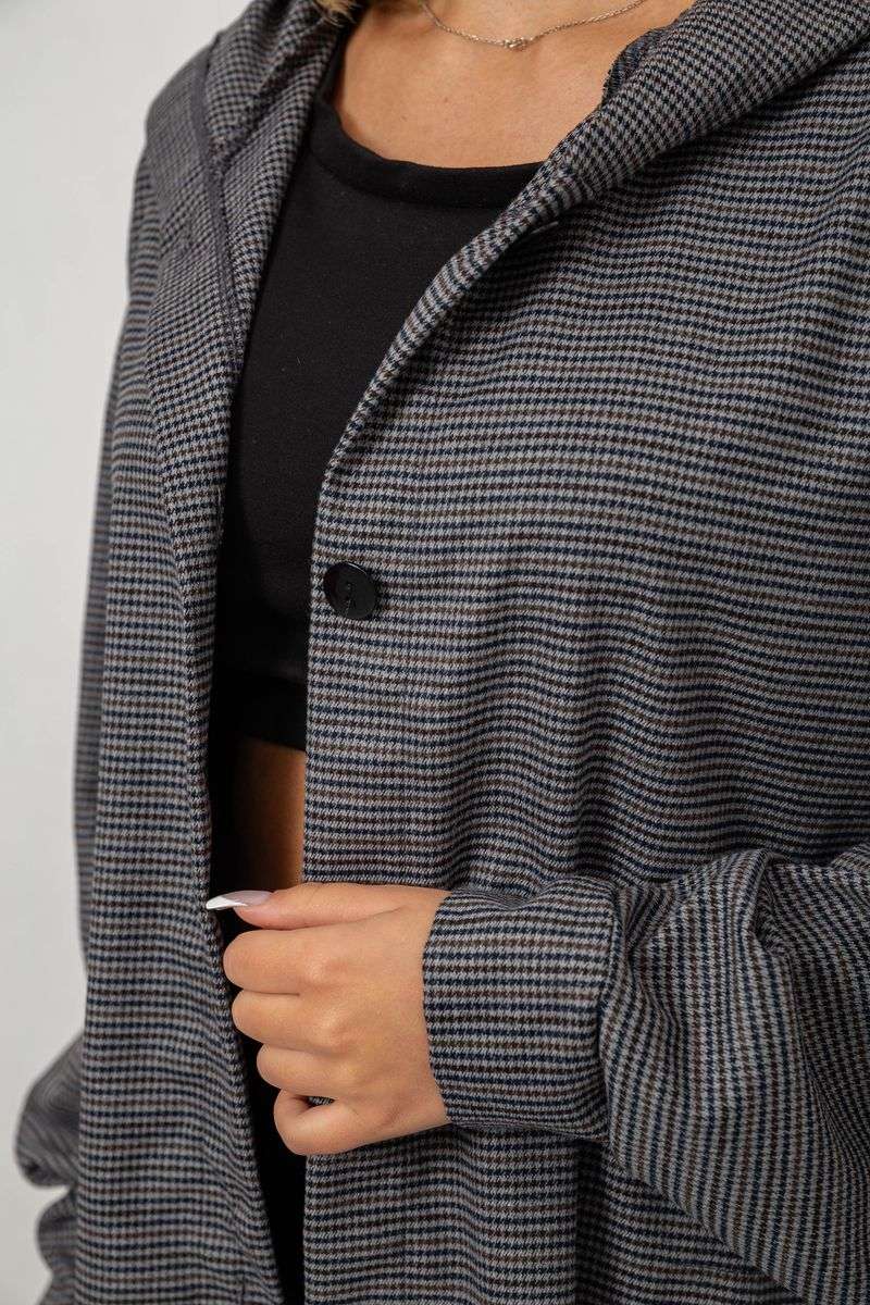 Кардиган женский с принтом, цвет серый, 257R233-2 — изображение 5