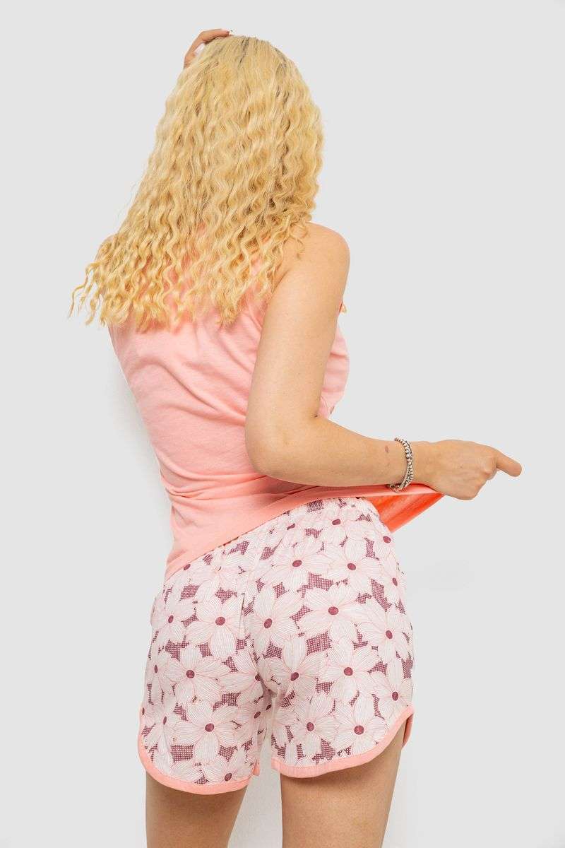 Пижама женская с принтом, цвет персиковый, 243R2049 — изображение 4