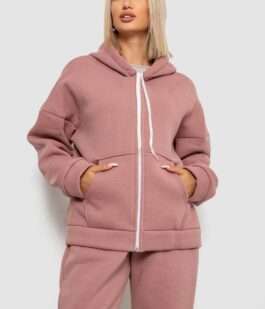 Спортивный костюм женский на флисе, цвет пудровый, 238R5715-5