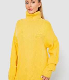 Свитер — гольф женский шерстяной, цвет желтый, 244R2050