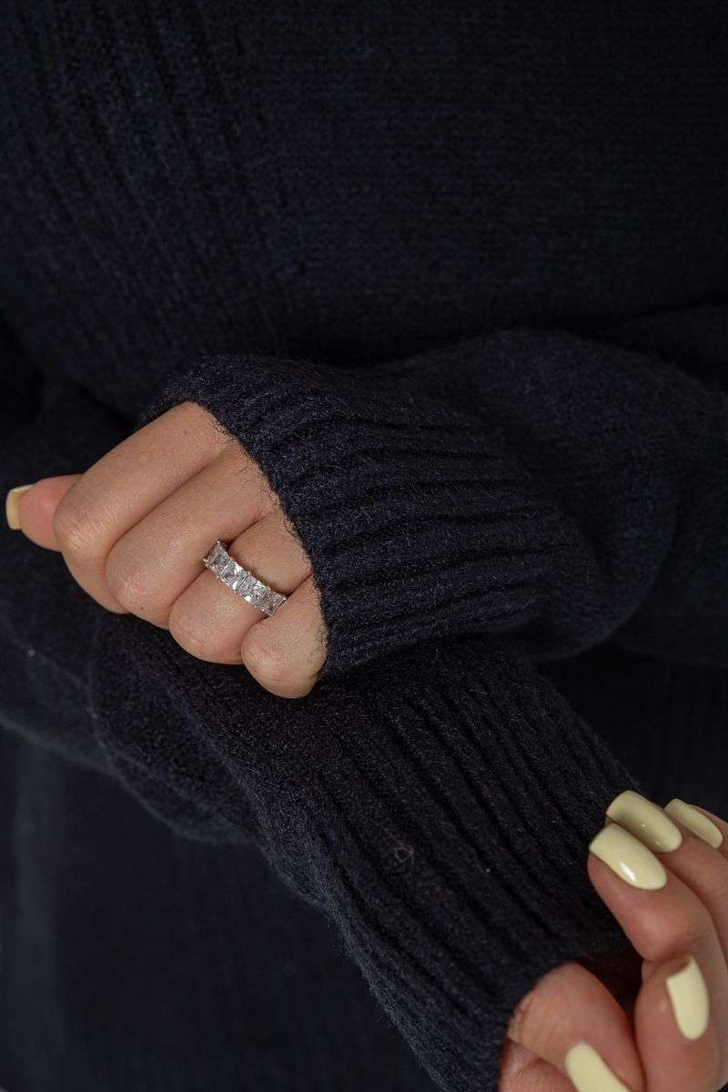 Свитер - гольф женский шерстяной, цвет черный, 244R2050 — изображение 5