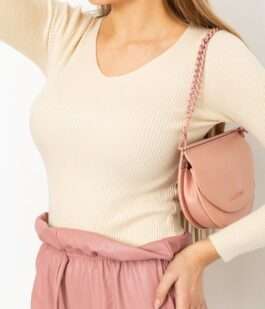 Кофта женская в рубчик, цвет кремовый, 131R122-1