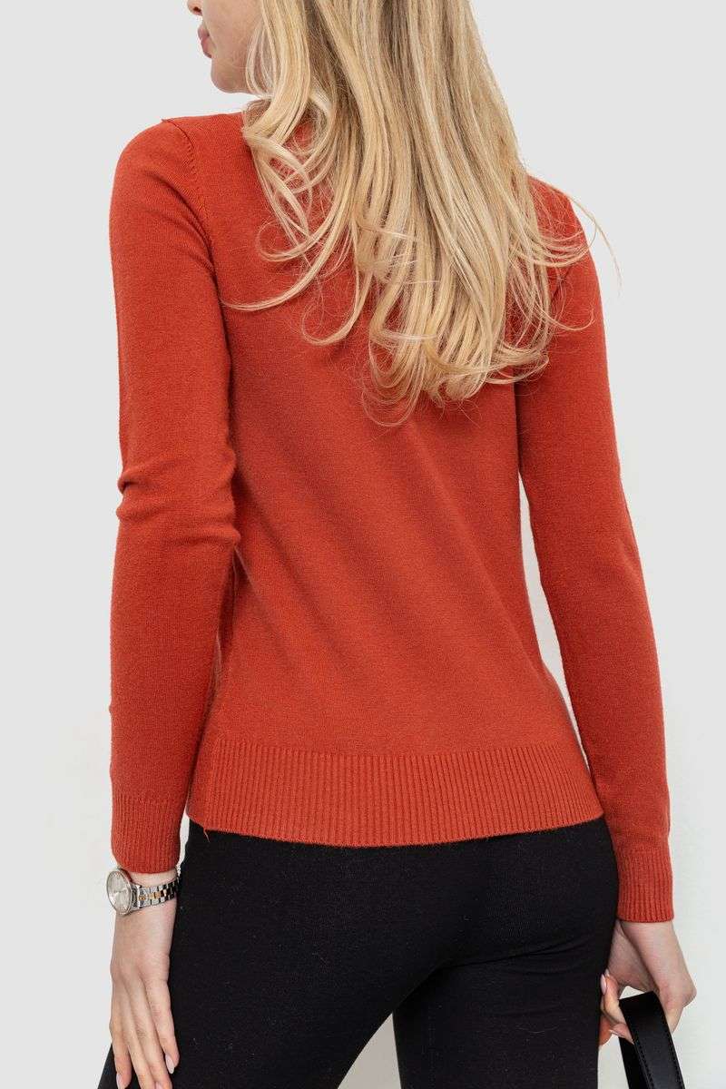 Свитер женский, цвет терракотовый, 244R003 — изображение 4
