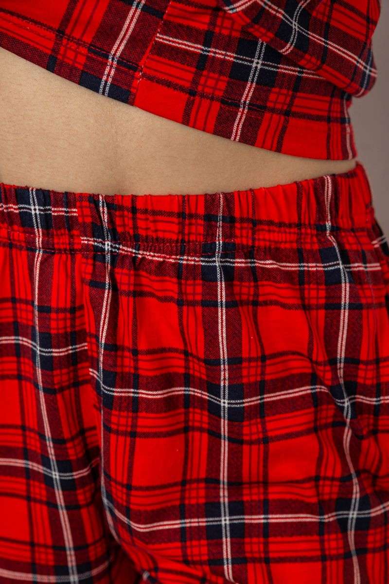Пижама женская в клетку, цвет красный, 219RP-320 — изображение 6