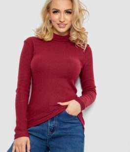 Гольф женский в рубчик, цвет бордовый, 238R505