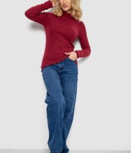 Гольф женский в рубчик, цвет бордовый, 238R505