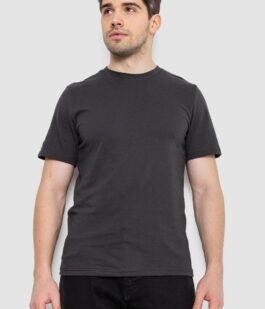 Футболка мужская с принтом, цвет темно-серый, 241R1907