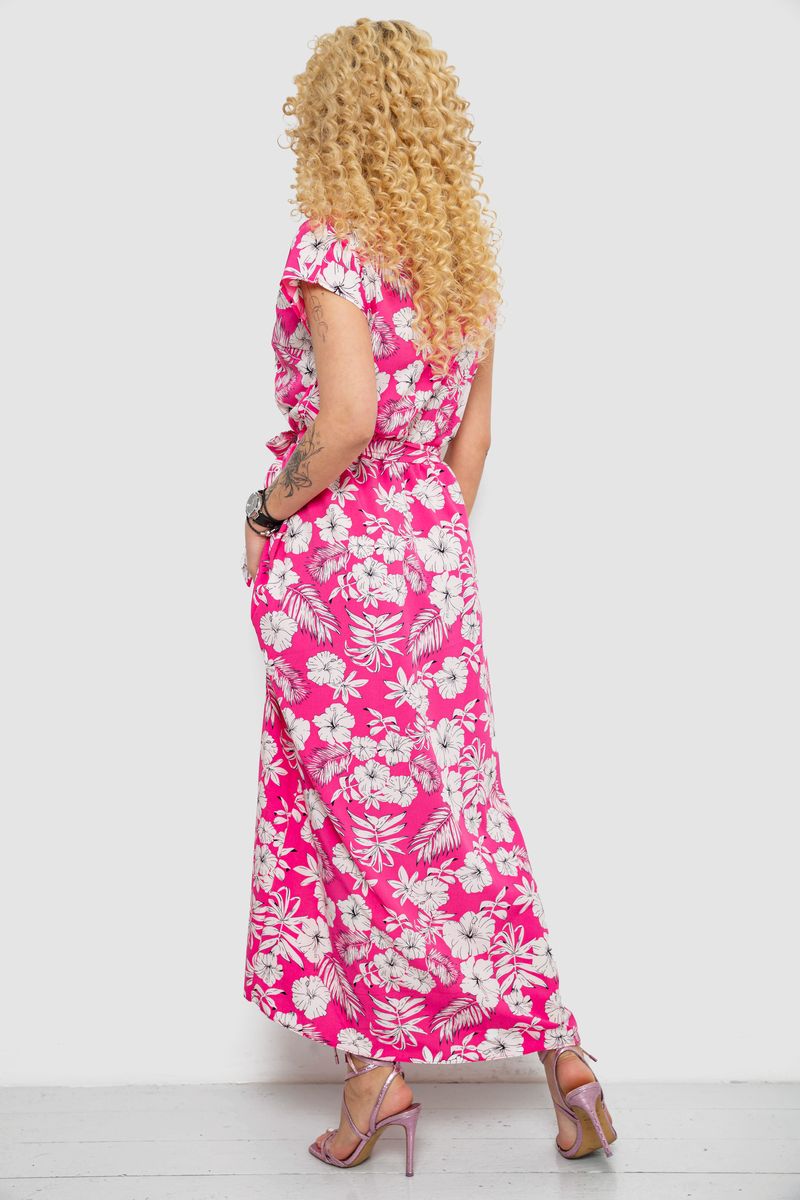 Платье с принтом софт, цвет розово-белый, 214R0228-1 — изображение 4