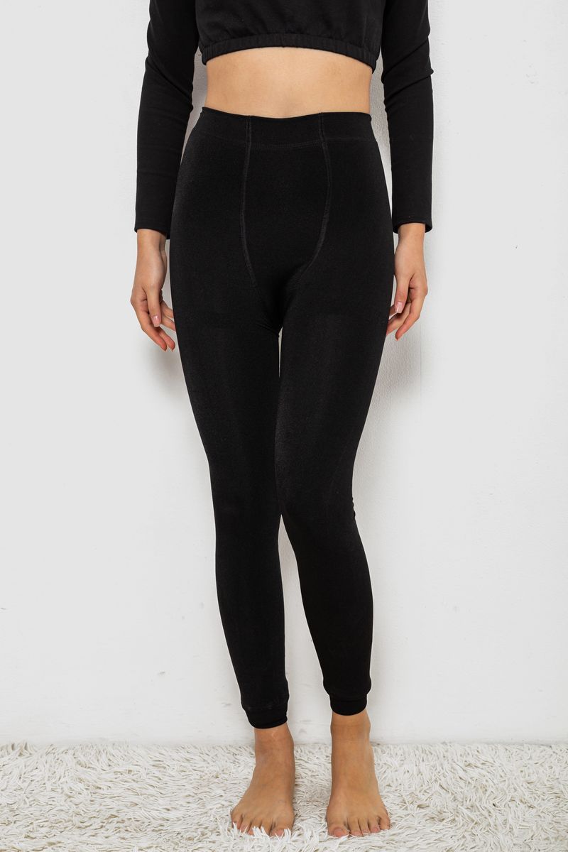 Лосины однотонные на флисе