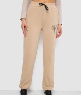 Спортивные штаны женские, цвет бежевый, 238R121