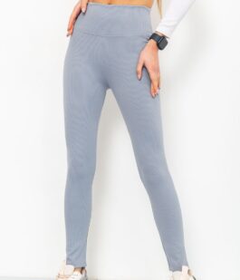 Лосины в рубчик, цвет светло-серый, 221R003