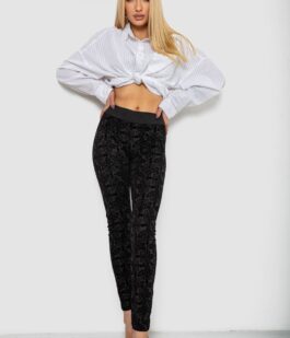 Лосины однотонные, цвет черный, 238R327