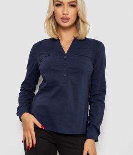 Блуза однотонная, цвет синий, 230R96-11