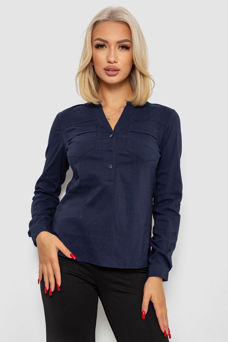 Блуза однотонная