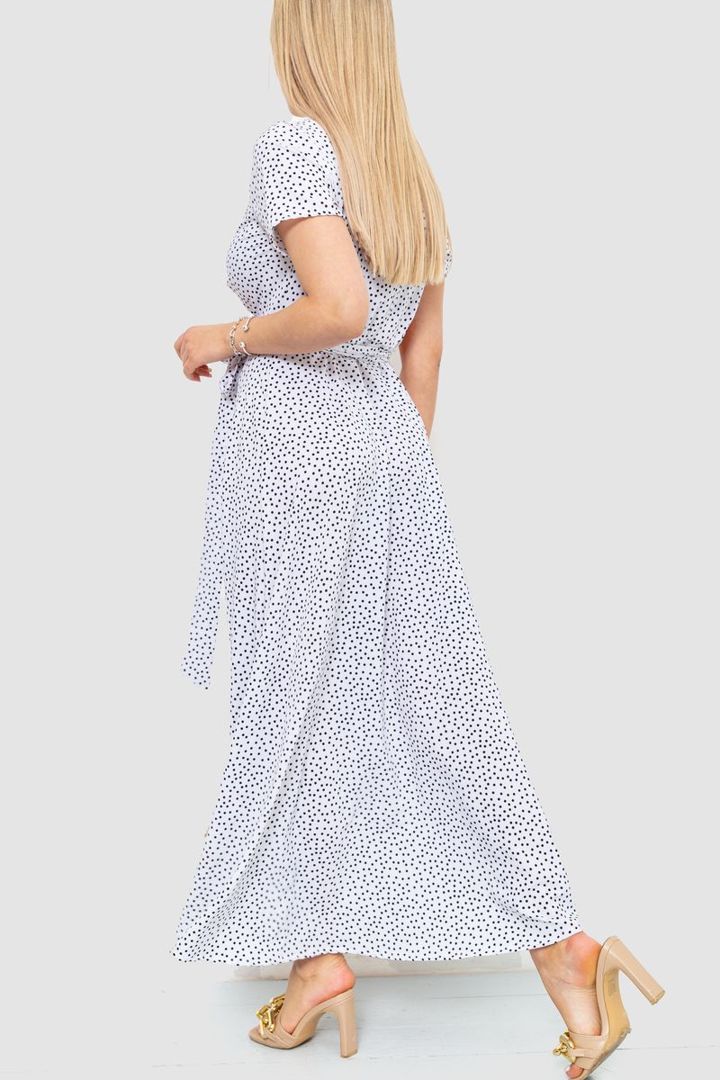 Сарафан в горох, цвет бело-черный, 241R157 — изображение 4