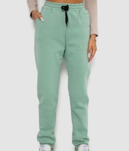 Спортивные штаны женские на флисе, цвет мятный, 238R57020