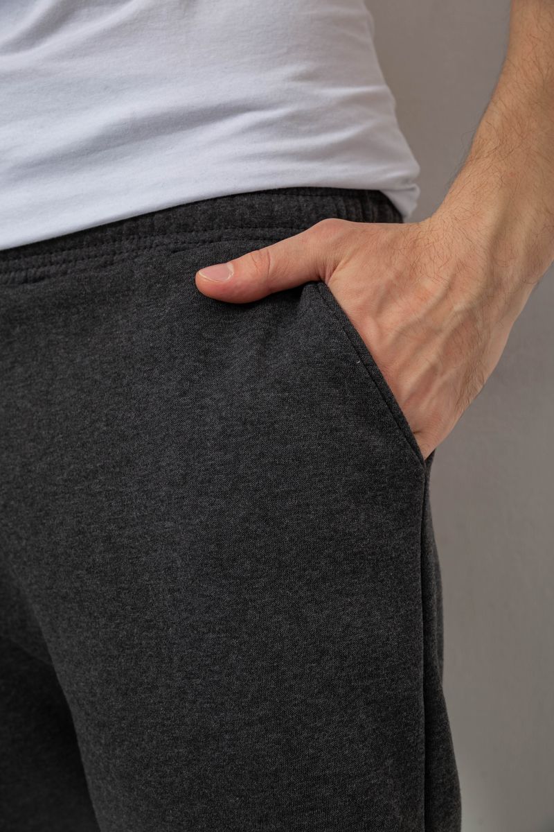 Спортивные штаны мужские на флисе, цвет темно-серый, 238R56910-5 — изображение 5