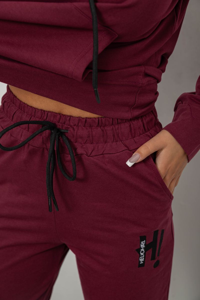 Спортивный костюм женский двухнитка, цвет сливовый, 214R1419-003 — изображение 5