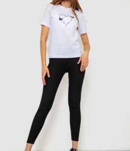 Футболка женская с принтом, цвет белый, 241R125