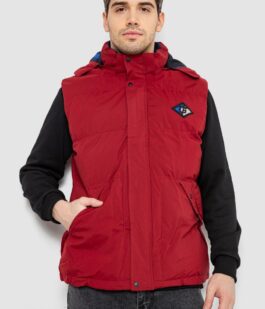 Жилетка мужская демисезонная, цвет бордовый, 244R99007