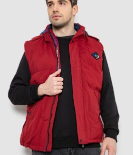 Жилетка мужская демисезонная, цвет бордовый, 244R99007