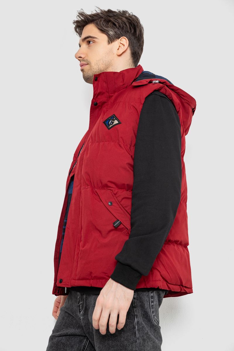 Жилетка мужская демисезонная, цвет бордовый, 244R99007 — изображение 4