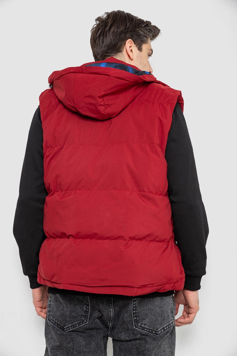 Жилетка мужская демисезонная, цвет бордовый, 244R99007 — изображение 5