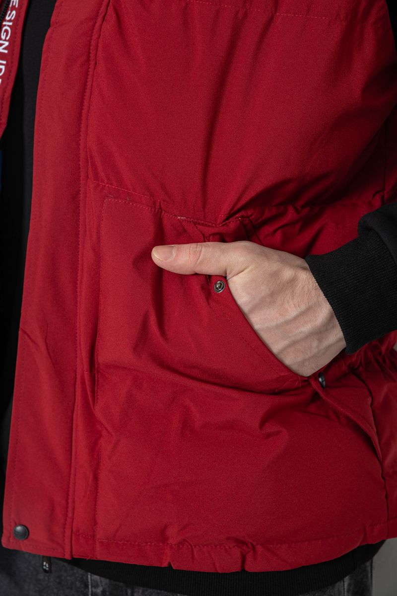 Жилетка мужская демисезонная, цвет бордовый, 244R99007 — изображение 7