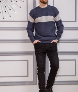 Свитер мужской, цвет джинс, 161R730