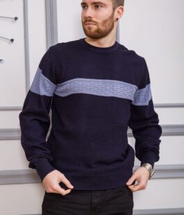 Свитер мужской, цвет сине-голубой, 161R730