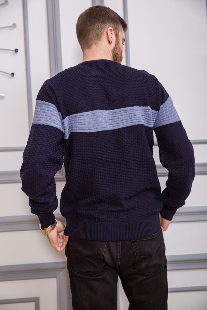 Свитер мужской, цвет сине-голубой, 161R730 — изображение 4