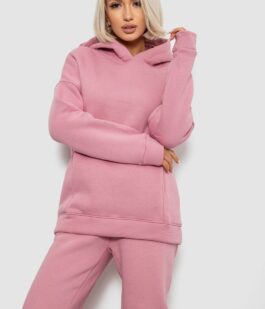 Спортивный костюм женский на флисе, цвет пудровый, 247R2012