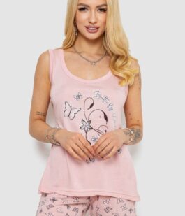 Пижама женская с принтом, цвет розовый, 243R5784