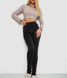 Лосины однотонные, цвет черный, 238R328