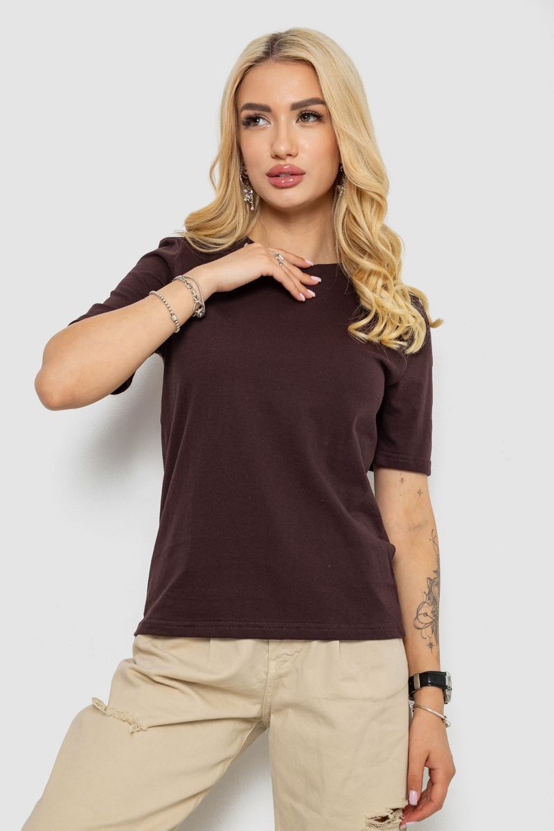 Футболка женская однотонная