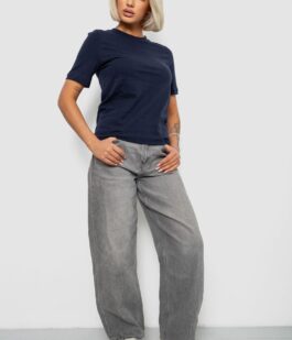 Футболка женская однотонная, цвет синий, 241R1800